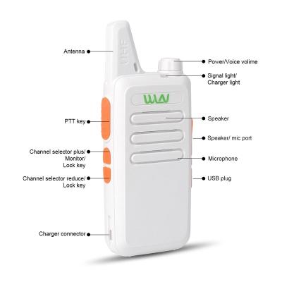 China 16 Channels 2 Way Handheld 5W 1500Mah UHF Walkie Talkie for sale