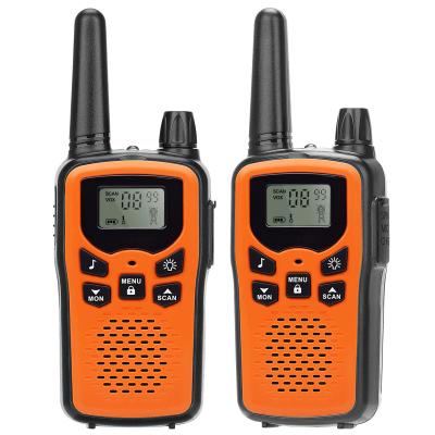 China Orange Long Range 3 KMs 446 MHz Kids Walkie Talkie For Boys Girls for sale