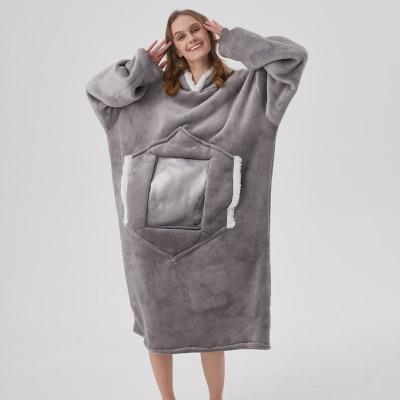 China 2022 Anti-Static Women's Fleece Phone Sloth Blanket With Sleeves Comfortable Adult Sherpa Hoodies Blanket for sale