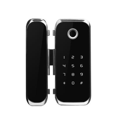 China Smart WiFi BLE Control Door Lock App TTlock Desktop Electronic Glass Biometric Fingerprint RFID Code RFID Lock For Office for sale