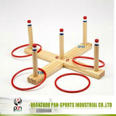 China garden play wooden rings ring tossing toys QT-001 for sale