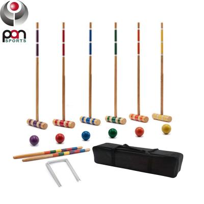 China Wooden sports croquet set for garden game for sale