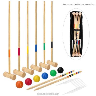 China 6 Player Croquet Set Red Series With Wooden for sale