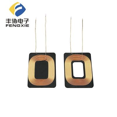 China 2020 Factory Customized Package rohs 0.7mm Magnetic Induction/Qi Charger Self-bonded Radio Coil Solvent Self-adhesive Filling Customized Receiver for sale