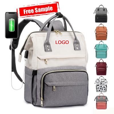 China With USB Free Sample Women Men Travel Backpacks 14/15.6/17 Inch Business Computer Bag With USB Port College School Bags Laptop Backpacks for sale