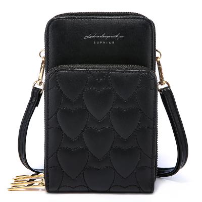 China LOVEVOOK Amazon Waterproof Hot Selling PU Small Cross - Body Phone Bag With Credit Card Slots Women Cell Phone Purse Wallet for sale