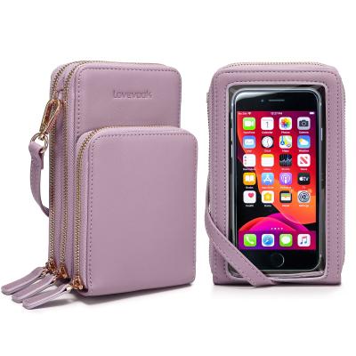 China LOVEVOOK Purpose Multifunctional Touch Screen Purse Credit Card Bags Cell Phone Purse For Women Wallets Cross - Body Bags Ladies Cell Phone Bags for sale