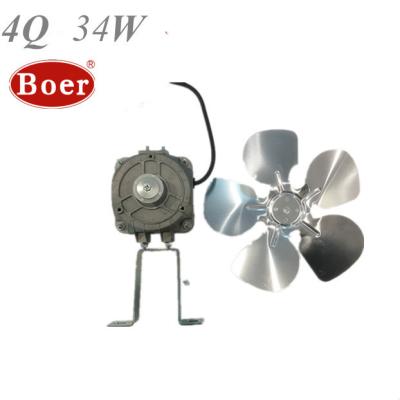 China 4Q 34W Drip-proof REFRIGERATOR SPARE PARTS SHADED POLE MOTOR CAPACITOR FAN MOTOR for sale