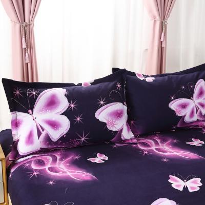 China Low Price Anti-Static Super Warm Twin Queen King Size Purple Full Butterfly Bed 3 Piece &2 Set Comforter Cover Sheets Pillow Cases for sale