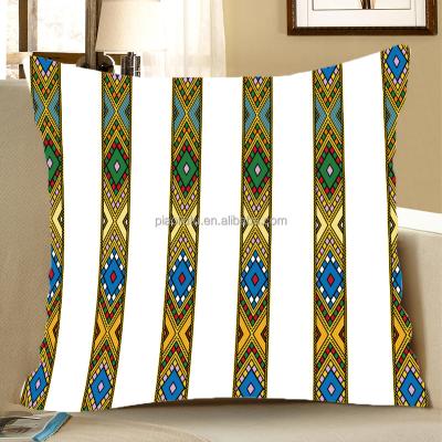 China Portable Popular Design Design Saba and Modern Ethiopian Traditional Telet Pillow Case Cushion Cover for sale