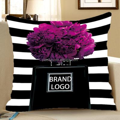 China Portable Home Decorative Cushion Covers Luxury Brand Logo 3D Digital Printing For Sofa And Couch for sale