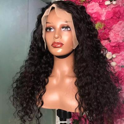 China Good Quality Natural Cheap Price Long Water Curly Peruvian Hairline Wig Pre Plucked for sale