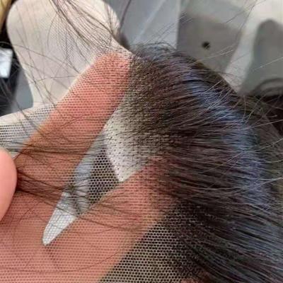 China Natural Hairline Wholesaler Pre Plucked Brazilian Hair Bundles With Transparent Swiss Lace Closure 4x4 6x6 7x7 5x5 Lace Hair Closure for sale