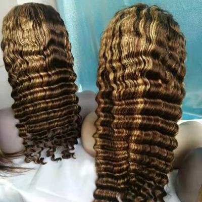 China Pre Plucked Natural Hairline Wig Sell Online Ombre Piano Brown Lace Up Wig Hair Wigs 4/27 for sale