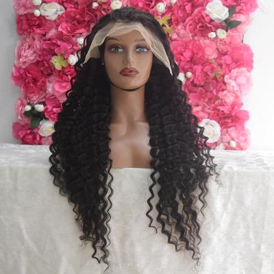 China Cheap Hd Water Wave Wig Shandong Water Wave Wig Transparent Full Lace Hair for sale