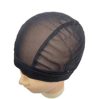 China Pre Plucked Net Hairline Natural Thin Mesh Wig Caps For Making Wigs Mesh Dome Cap Wholesale Mesh Lace Front Wig Weaving Cap With Big Elastic Band for sale