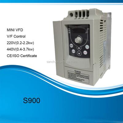 China High Performance and Low Noise S900 Mini Compact Size 1.5kw AC Motor Drive/Frequency Motor Speed ​​Controller/Inverter for sale