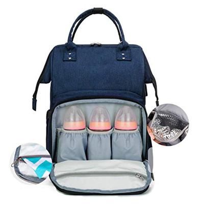 China Convenient Raincoats Recycle Baby Diaper Bag Diaper Large Multi Pockets Travel Picnic Backpack With Usb For Mom for sale