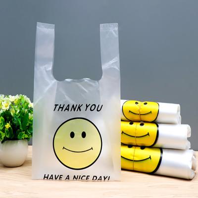 China Microwavable Retail T-shirt Shopping Packaging Clear HDPE Plastic Clothing Carrier Bag for sale