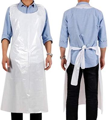 China Protective Gloves Industrial Disposable Apron PE Plastic Waterproof , Household Protective Cleaning Apron for sale