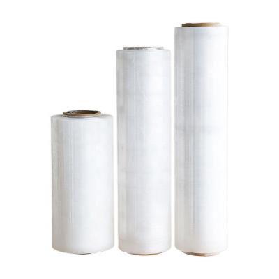 China LDPE Stretch Wrap Moisture Proof Clear Plastic Cling Film Jumbo Stretch Film Roll 400mm x 250m for sale