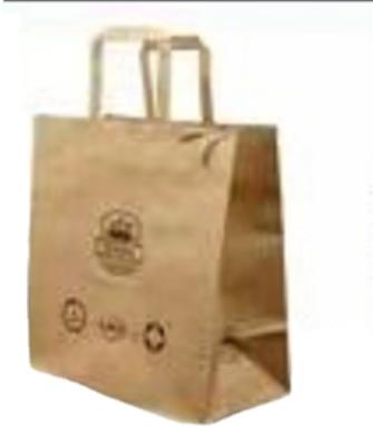 China Logo Custom Printed Grocery White Brown Industrial Outdoor Recyclable Item Wholesale Kraft Paper Gift Bag With Handle for sale