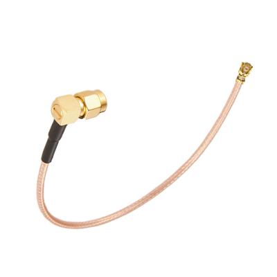 China IPEX to rpsma male Support customization RG178 patch cord internal copper cable RPSMA male to IPEX ufl pigtail cable 10cm 20cm adapter cable for sale