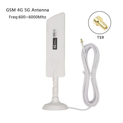 China Omni ts9 5G Router WiFi receiver signal Antenna with magnetic bottom support customization RG174 cable/3meter Dia:6cm*H:22.5cm for sale