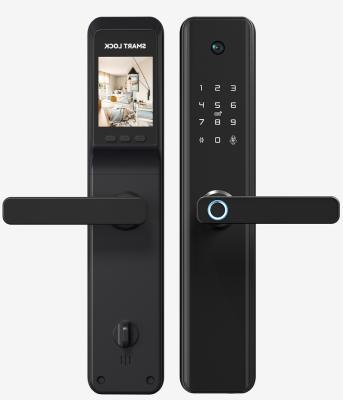 China M1 Tuya alloy aluminum smart door lock with camera fingerprint wifi locks hotel system digital biometric technology for fingerprint cerradura for sale