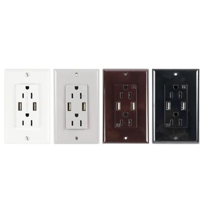 China Usb Socket Outlets Charger Residential / General Purpose Standard Power With Lowest Price for sale