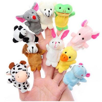 China 10pcs /set Plush Toy Cartoon Finger Puppet Toys Games Children Dolls Tell Story Props Boys Girls Finger Puppets for sale