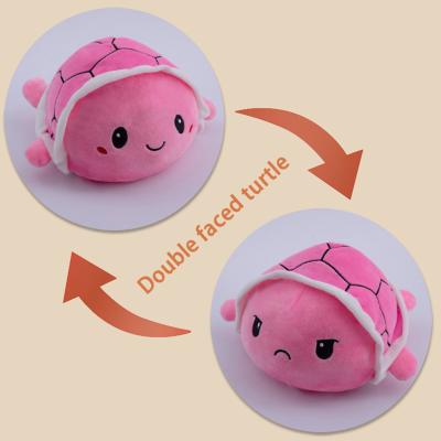 China Wholesale Flip Fidget Toys For Kids double-sided cute reversible plush factory stuffed toy 15 and 20cm turtle plush toy for sale