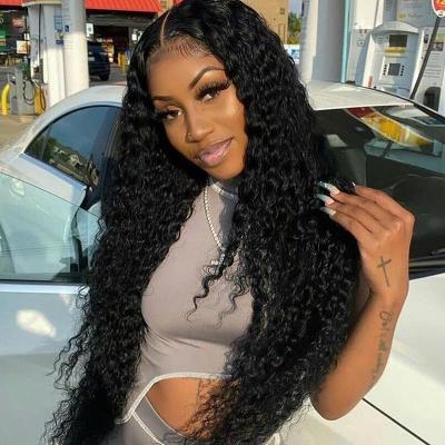 China Hot Selling Deep Wave Baby Pre Plucked Brazilian Deep Wave 360 ​​Human Hair 13x6 HD Lace Frontal Wig for sale