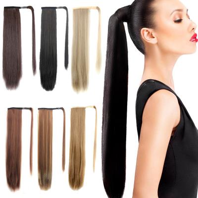 China Wholesale New U-tip Style Synthetic Hair Women 6D Brazilian Ponytail Clip In Extensions Human Hair for sale