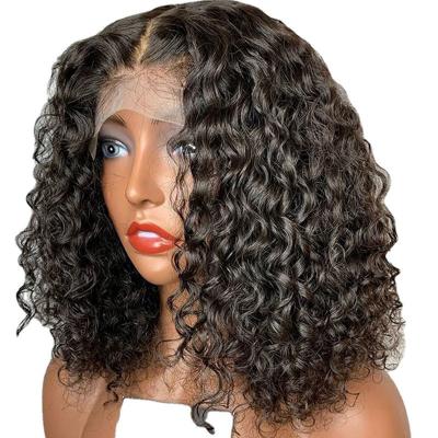 China Cheap Curly Chic Looking Synthetic Hair Front Fiber Cheap Curly Ladies Heat Resistant Premium Lace Wigs for sale