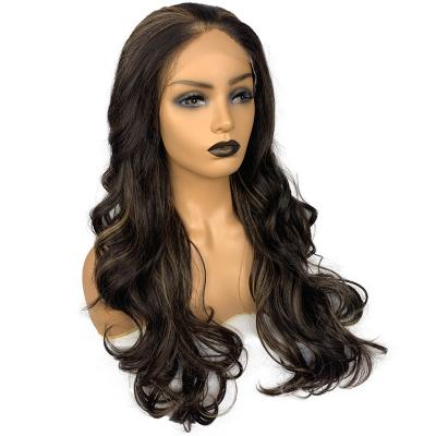 China Wholesale Swiss Fiber Woman Quality Brown Natural Suitability Release Front Hair Wig HD Synthetic Lace for sale