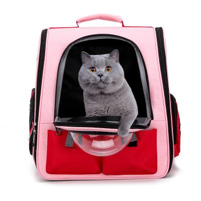 China New Viable Cat And Dog Space Bag For Travel Portable Pet Bag Cat Bag Trend Breathable Pet Backpack for sale