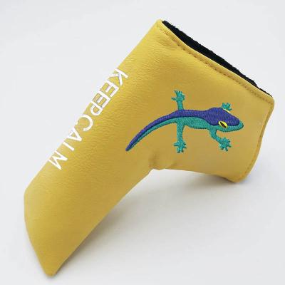 China Durable Custom Logo Sort Color Embroidery Golf Blade Putter Main Cover for sale