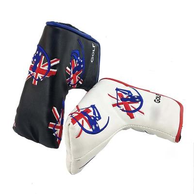 China Durable Customized Blade Golf Putter Covers Magnetic Embroidery Closure Golf Head Covers for sale