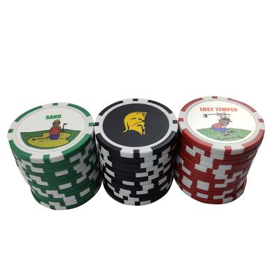 China Logo Printing Large Size Ceramic Golf Ceramic Poker Chips for sale