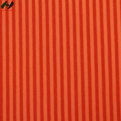 China MOQ 65%Polyester 35%Cotton Orange Stripe Shrink-Resistant Not Knitted Fabric For Dress for sale