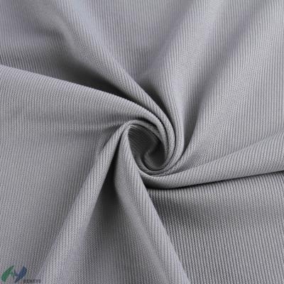 China 66% Pima Cotton 34% Polyester Rib Knitted Fabric 60S Shrink-Resistant Cotton For Garments for sale