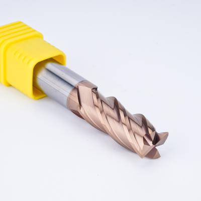 China Processing CNC Carbide 4 Flutes Flat End Mills Tool Cutter 45 Degree Helix HRC55 for sale