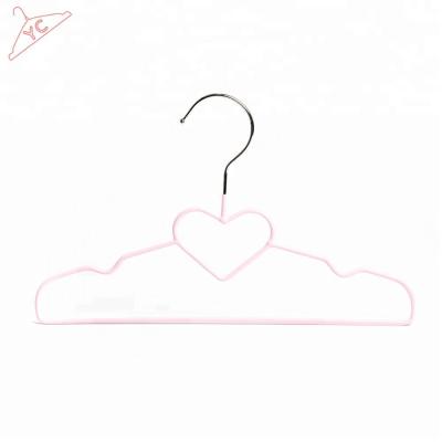 China Durable Popular Cheap Pink Heart Shape Display PVC Coated Hanger for sale