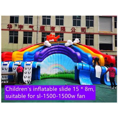 China Fan inflable portátil 1875W del castillo del ventilador de los juguetes inflables grandes eléctricos estables del ventilador en venta