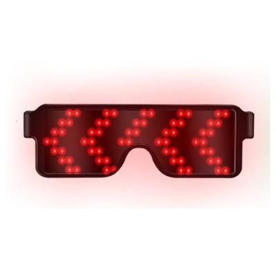 China New Fashion Christmas Rechargeable YZORA USB Rechargeable Wireless Eye Glasses With LED Light Flashing Screen For Praise Party Club for sale