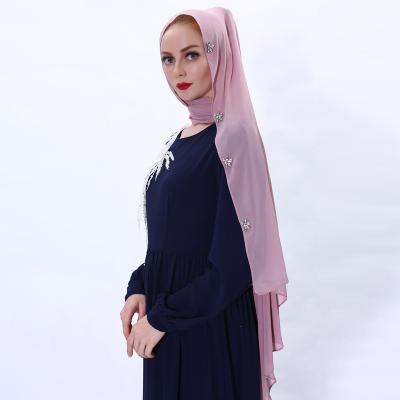 China Brand New Bandung Crincle Luxury Brand Long Hijab Scarf Wholesale Korean Shawl Top Quality Moss Crepe Silk Instant Chiffon for sale