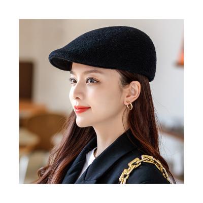 China Fashion\Comfortable Wearing British Western Berets\New Goods 2022 Style Ivy Hats Classic Woman Vintage Style Beret Newsboy Hat Men Woolen for sale