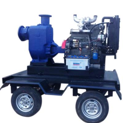 China Transfer Pump Mobile Type 8 Inch Diesel Engine Centrifugal Water Pump For Irrigation for sale