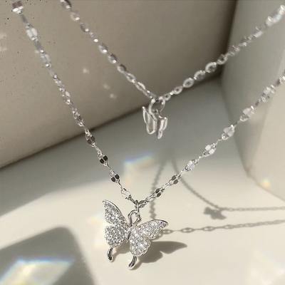 China CHENGYI Fashion Jewelry Silver Necklace Jewelry Fashion Butterfly Necklace Women Pendants For Necklace Women for sale